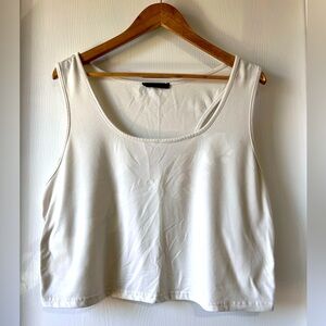 SIMPLE WHITE CROPPED TANK TOP 🤍 SHEIN ‘CURVE’, Size: 3XL